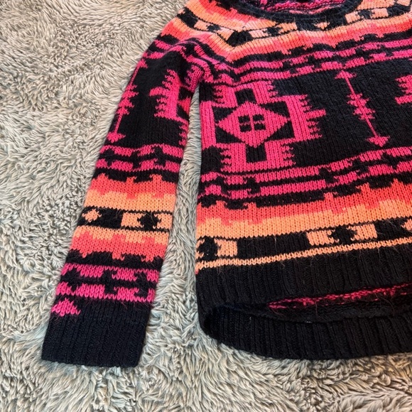 Roxy Aztec Fuzzy Santa Fe Sweater Multicolor Small - Picture 7 of 7